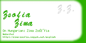 zsofia zima business card